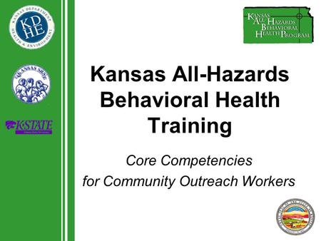 Kansas All-Hazards Behavioral Health Training