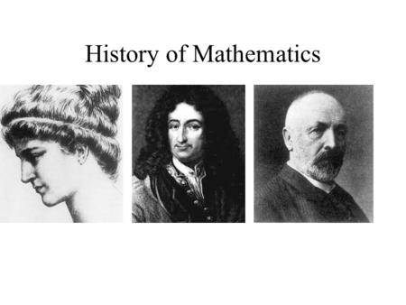 History of Mathematics. Syllabus