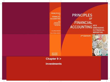 Chapter 9  Investments. Chapter 9Mugan-Akman 20052-31 Investments Idle cash Strategic investments Financial instruments –Equity instruments (stocks)