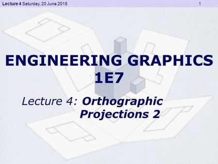 ENGINEERING GRAPHICS 1E7