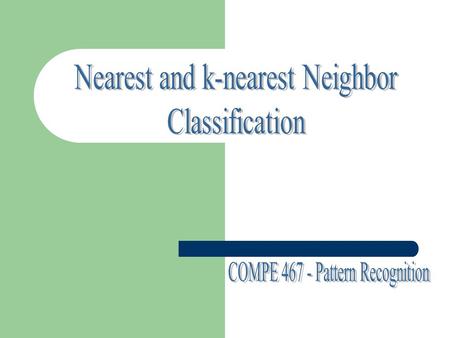 1-NN Rule: Given an unknown sample X decide if for That is, assign X to category if the closest neighbor of X is from category i.