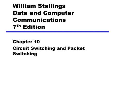 William Stallings Data and Computer Communications 7th Edition