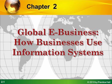 Global E-Business: How Businesses Use Information Systems