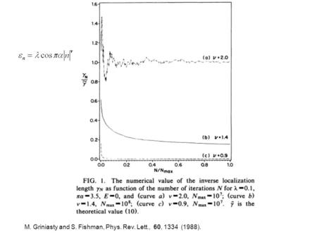 M. Griniasty and S. Fishman, Phys. Rev. Lett., 60, 1334 (1988).