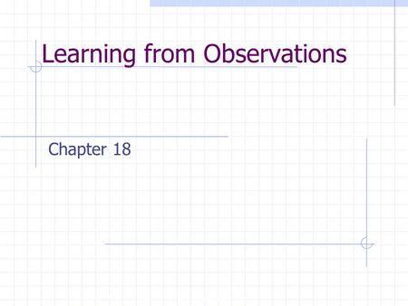 Learning from Observations Copyright, 1996 © Dale Carnegie & Associates, Inc. Chapter 18.