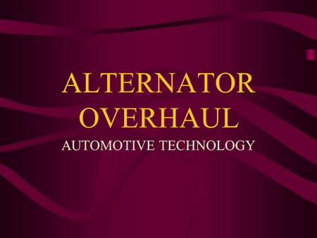 AUTOMOTIVE TECHNOLOGY