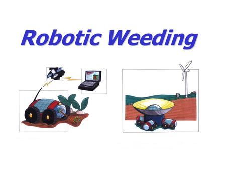 Robotic Weeding. Vision and objectives Novel weeding technologies that can reduce manual effort by 50-100% in organically grown sugar beets and vegetables.