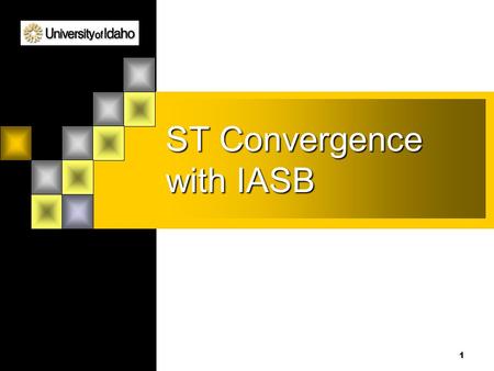 ST Convergence with IASB