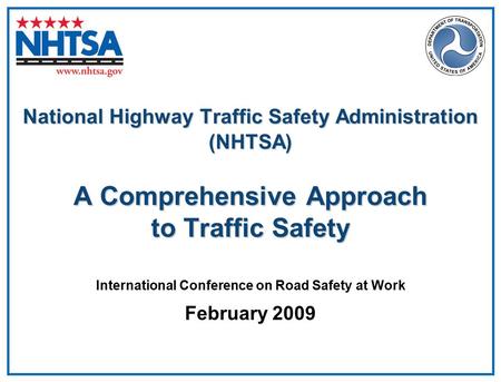 International Conference on Road Safety at Work