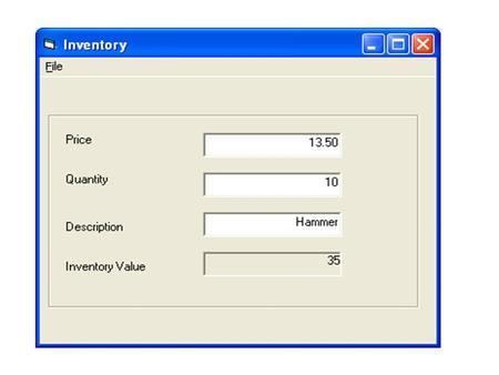 instance variables property procedures for the mintQuantity instance variable.