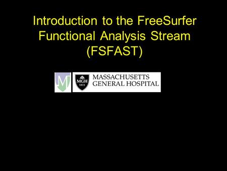 Introduction to the FreeSurfer Functional Analysis Stream (FSFAST)