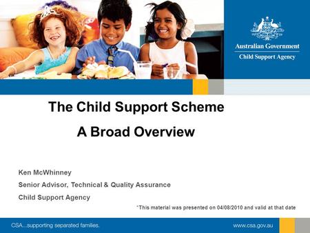 The Child Support Scheme