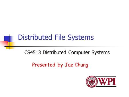 Distributed File Systems