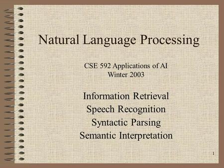 Natural Language Processing