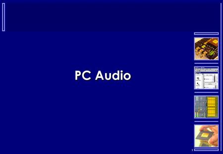 1 PC Audio 2 Sound Card  An expansion board that enables a computer to receive, manipulate and output sounds.