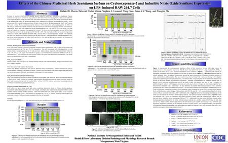 Effects of the Chinese Medicinal Herb Scutellaria barbata on Cyclooxygenase-2 and Inducible Nitric Oxide Synthase Expression on LPS-Induced RAW 264.7 Cells.