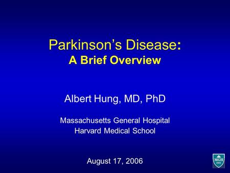 Parkinson’s Disease: A Brief Overview