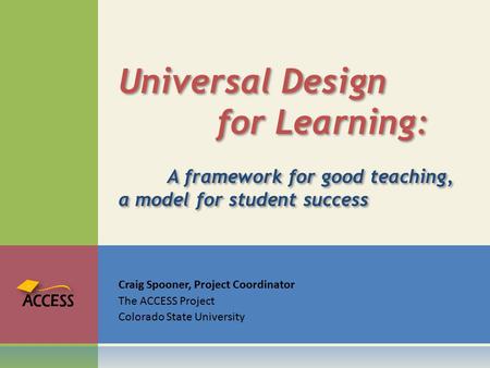 Universal Design. for Learning: