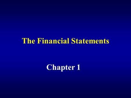 The Financial Statements