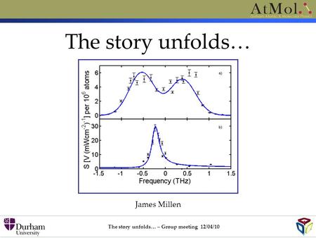 The story unfolds… James Millen The story unfolds… – Group meeting 12/04/10.