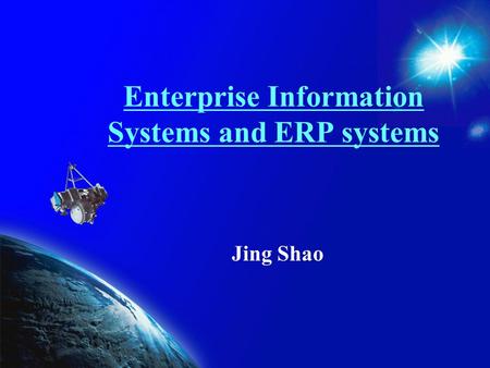 Enterprise Information Systems and ERP systems