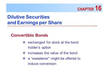 Intermediate Accounting - Chapter 16