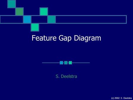 Feature Gap Diagram S. Deelstra (c) 2002. S. Deelstra.