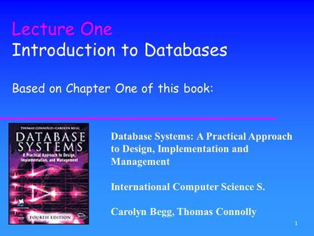 Introduction to Databases