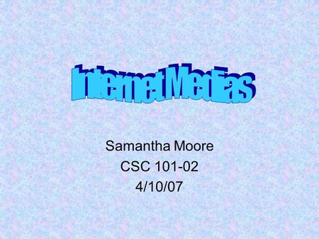 Samantha Moore CSC 101-02 4/10/07. A podcast is a digital media file that is shared over the web using syndication feeds, for playback on portable players.