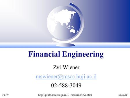 Financial Engineering