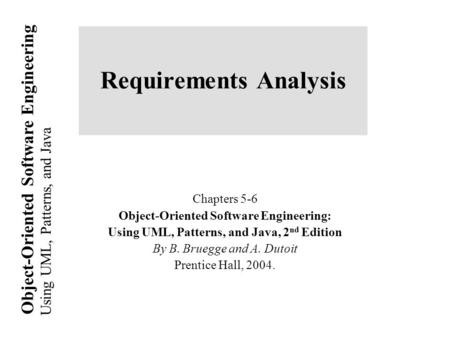 Requirements Analysis