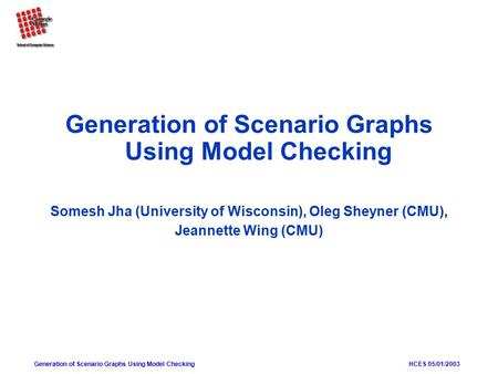 Generation of Scenario Graphs Using Model Checking