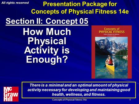 Presentation Package for Concepts of Physical Fitness 14e