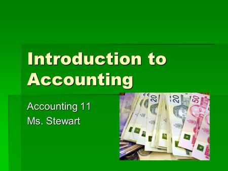 Introduction to Accounting