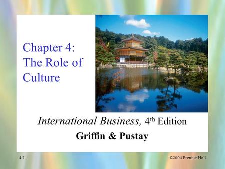 Chapter 4: The Role of Culture