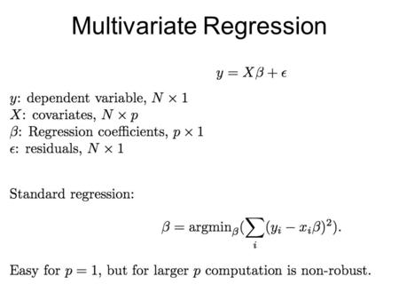 Multivariate Regression. Bayesian Multivariate Regression.