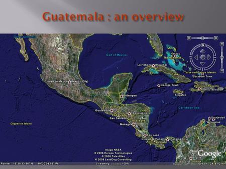 Active subduction zone drives volcanism and earthquakes 1902 Santa Maria eruption 1976 M 7.5 earthquake Four persistently active volcanoes Pacific and.