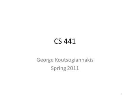 CS 441 George Koutsogiannakis Spring 2011 1. Java EE Books References Site: