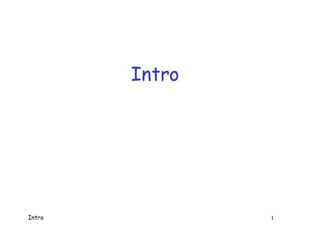 Intro 1 Intro Intro 2 Counter Hack Chapters 1. Introduction --- explains why emphasis is on tools and techniques 2. Networking Overview --- we will cover.