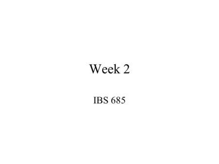 Week 2 IBS 685. Static Page Architecture The user requests the page by typing a URL in a browser The Browser requests the page from the Web Server The.