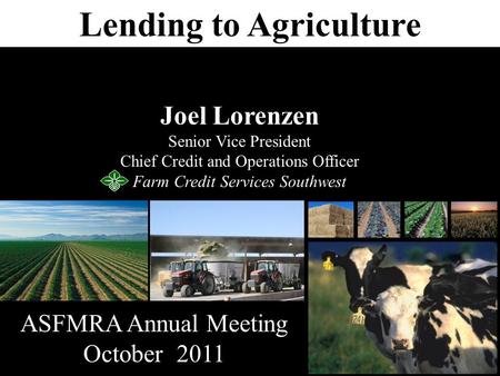 Lending to Agriculture