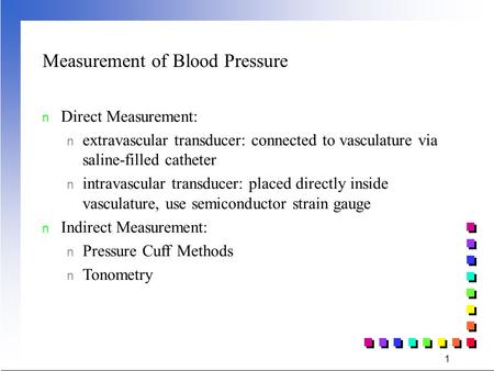 Measurement of Blood Pressure