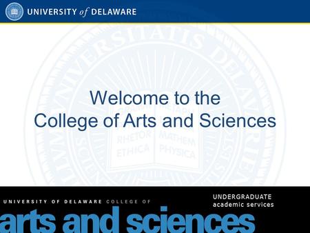 Welcome to the College of Arts and Sciences. Your Transfer Credit Evaluation You can view your Transfer Credit Evaluation through the admitted student.