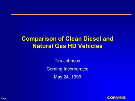 Comparison of Clean Diesel and Natural Gas HD Vehicles