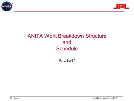 Proposal Work Breakdown Structure