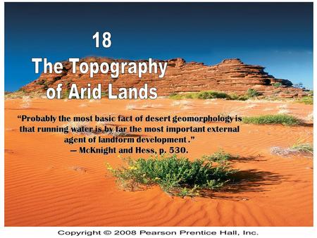 18 The Topography of Arid Lands