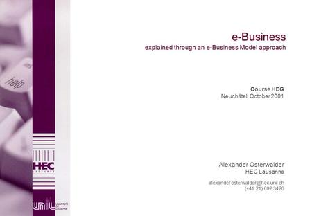 e-Business explained through an e-Business Model approach