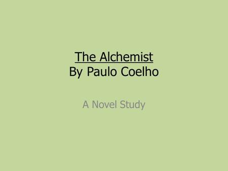 The Alchemist By Paulo Coelho