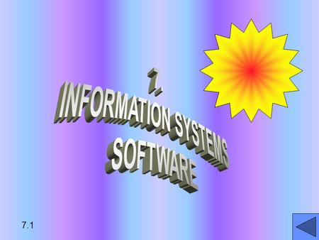 7. INFORMATION SYSTEMS SOFTWARE