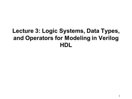 Variables and Logic Value Set